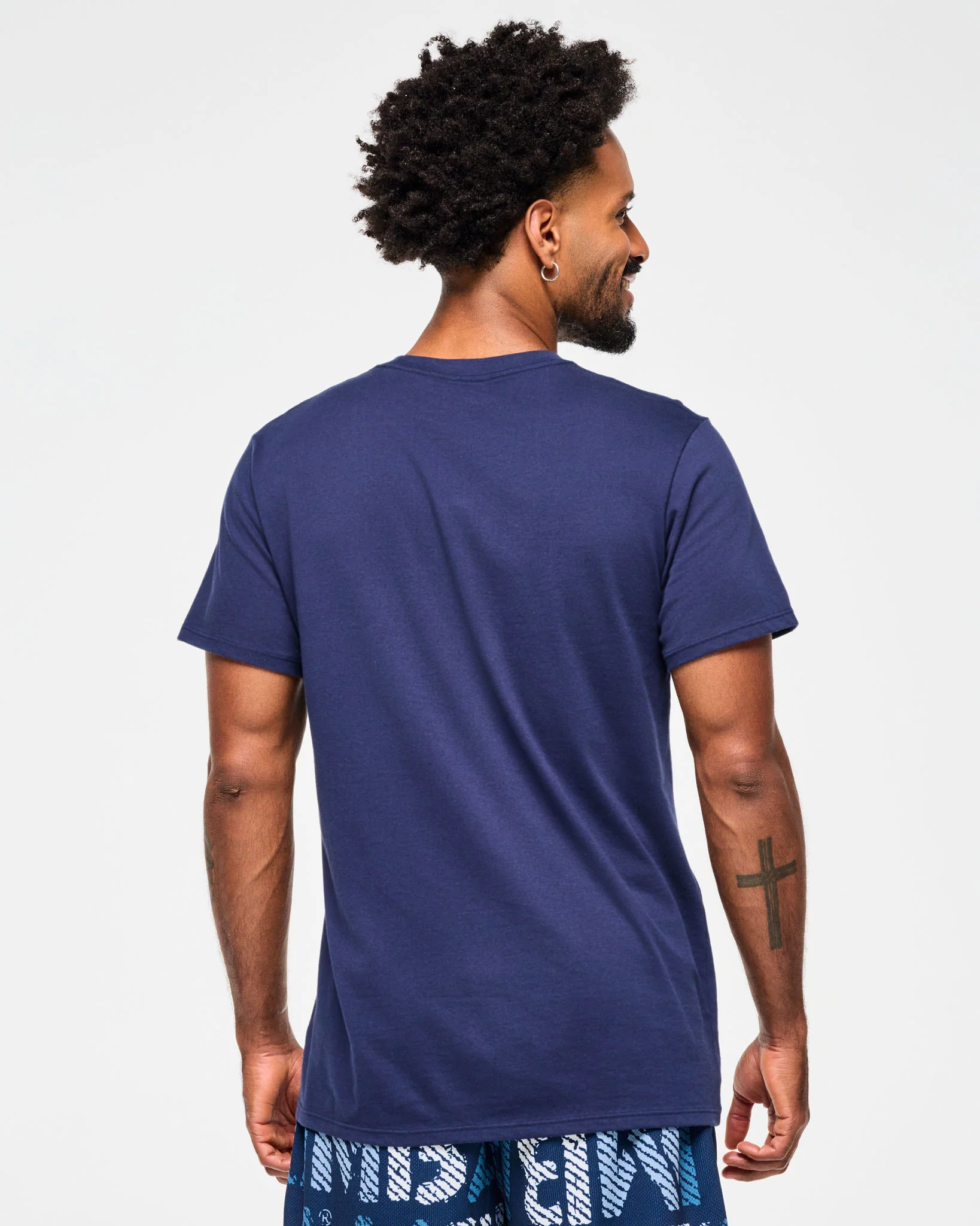 Blue Jean Crew Neck Tee - Indigo - Image 4