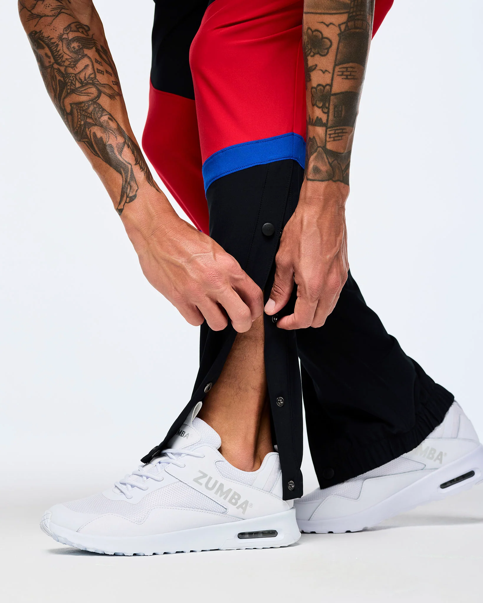 Men's Woven Track Pants With Inserts And Side Snaps - Image 4