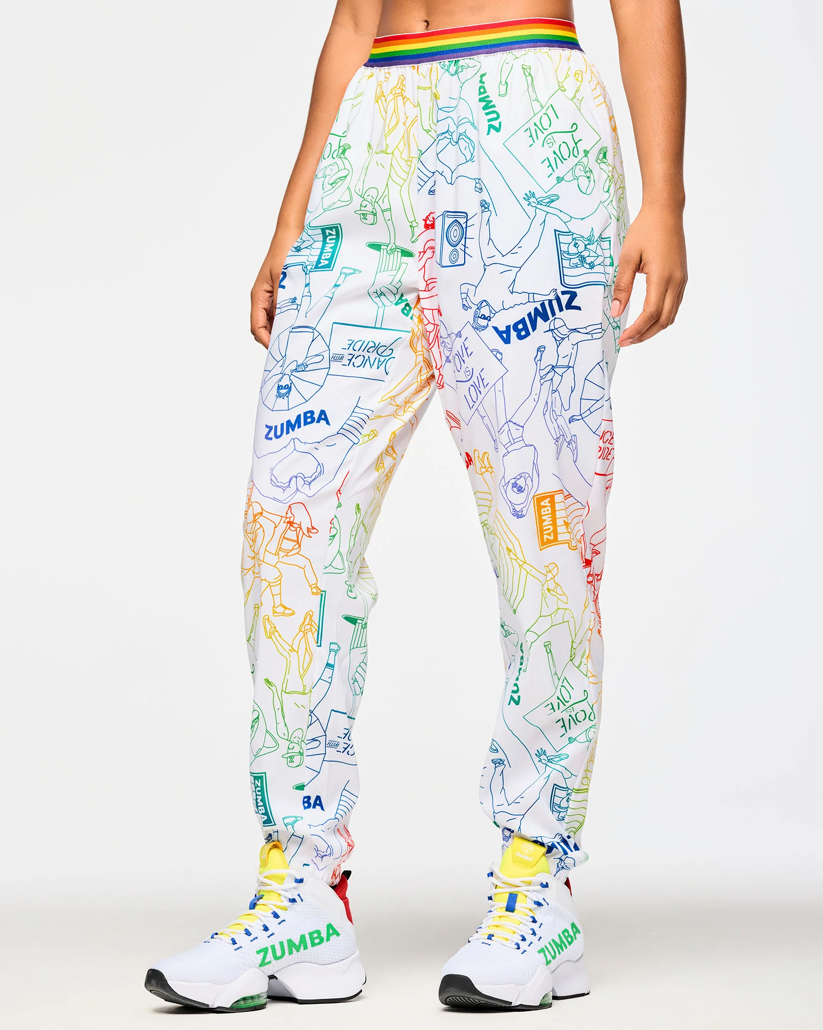 Zumba Elastic Waistband Slouch Woven Pants - Image 3