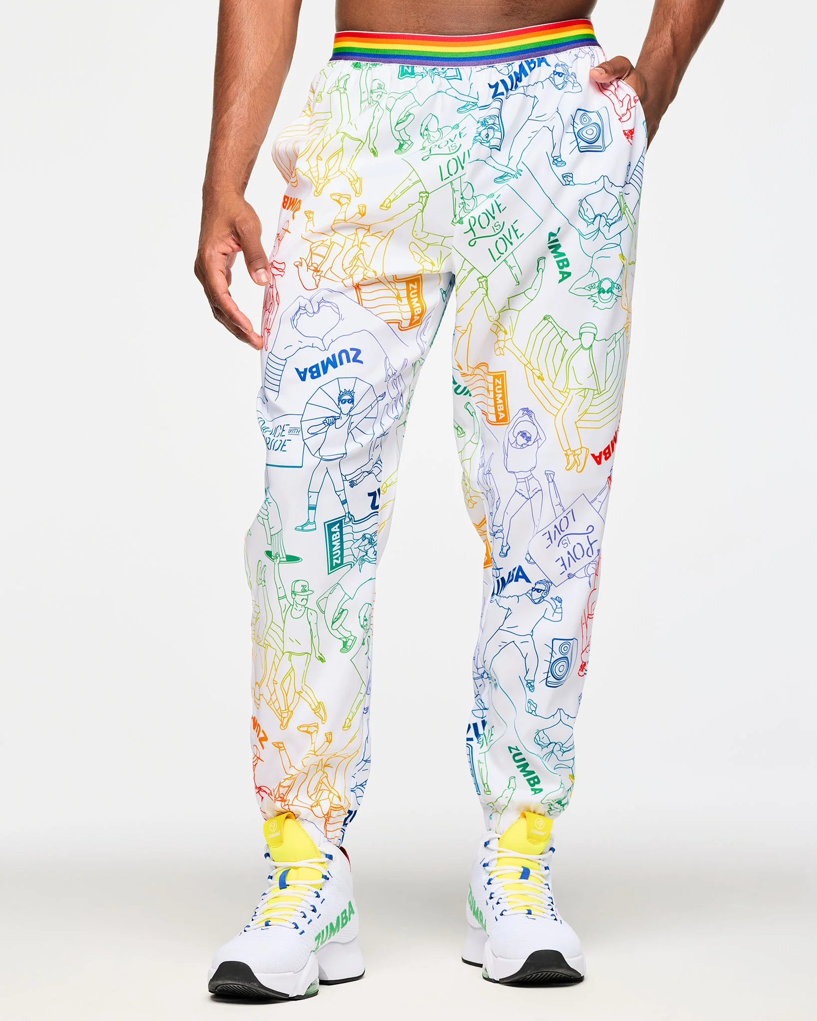 Zumba Elastic Waistband Slouch Woven Pants - Image 5