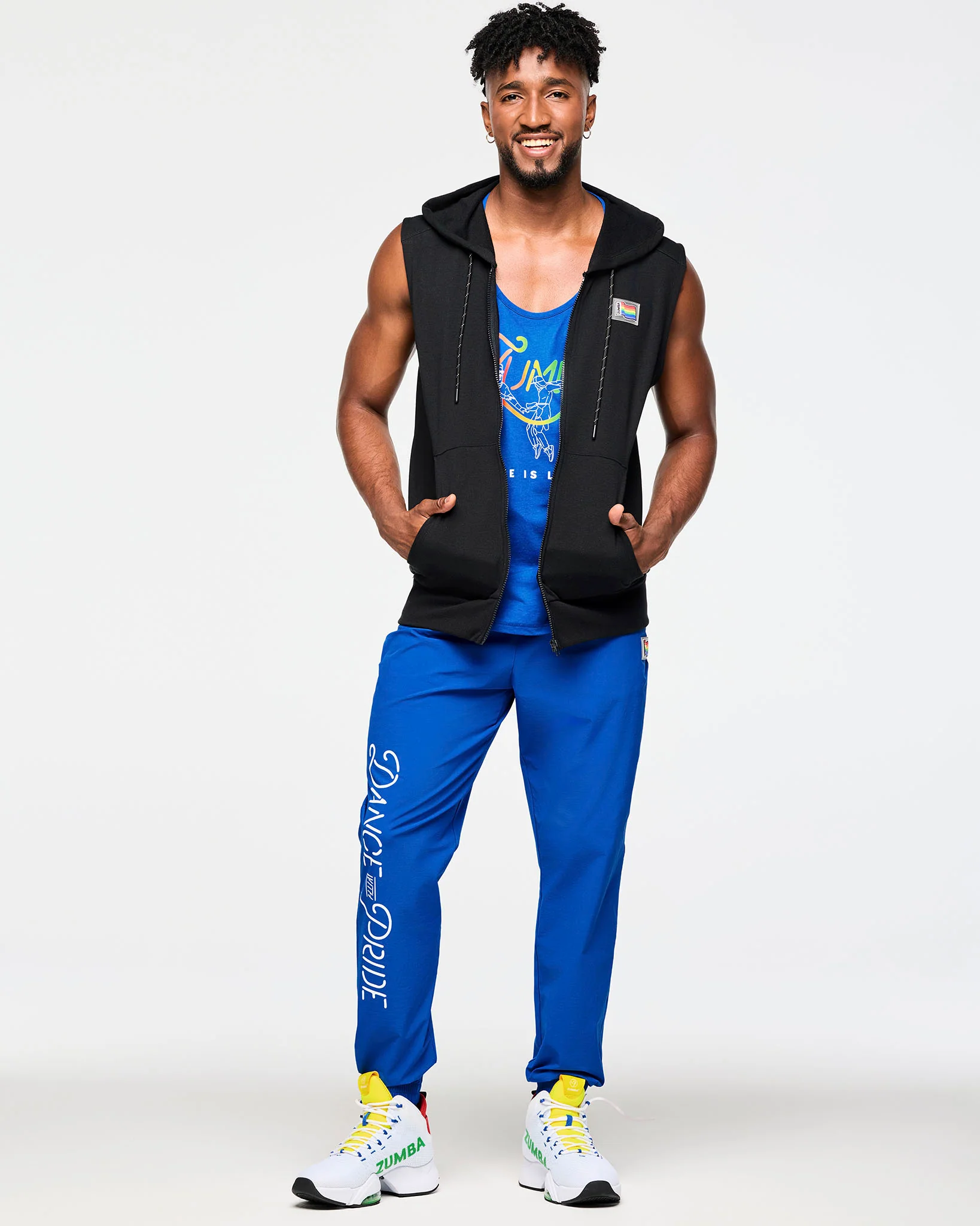 Zumba Men's Sleeveless Zip Up Hoodie - Image 3