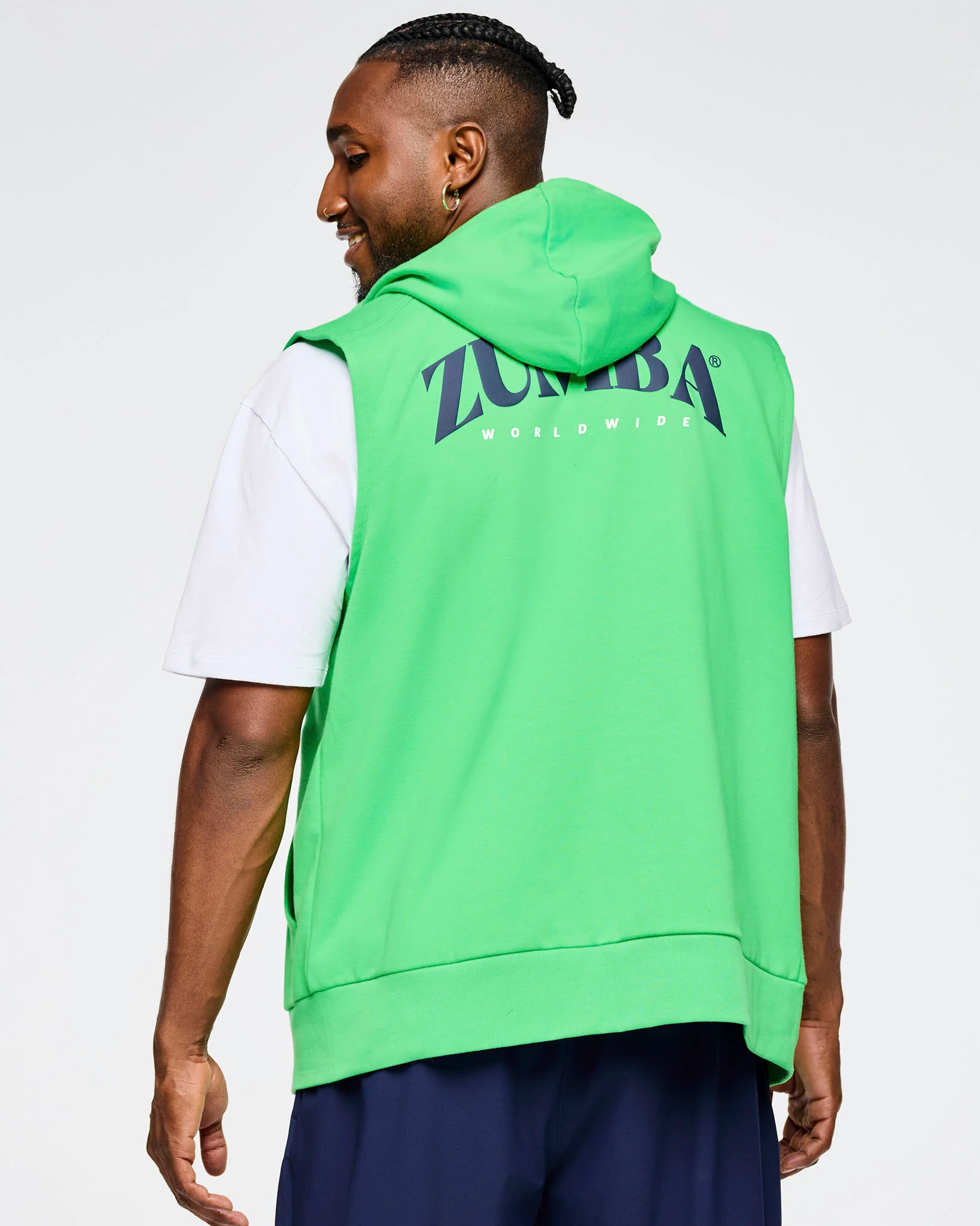 Zumba Out Loud Men's Sleeveless Zip Up Hoodie - Image 3