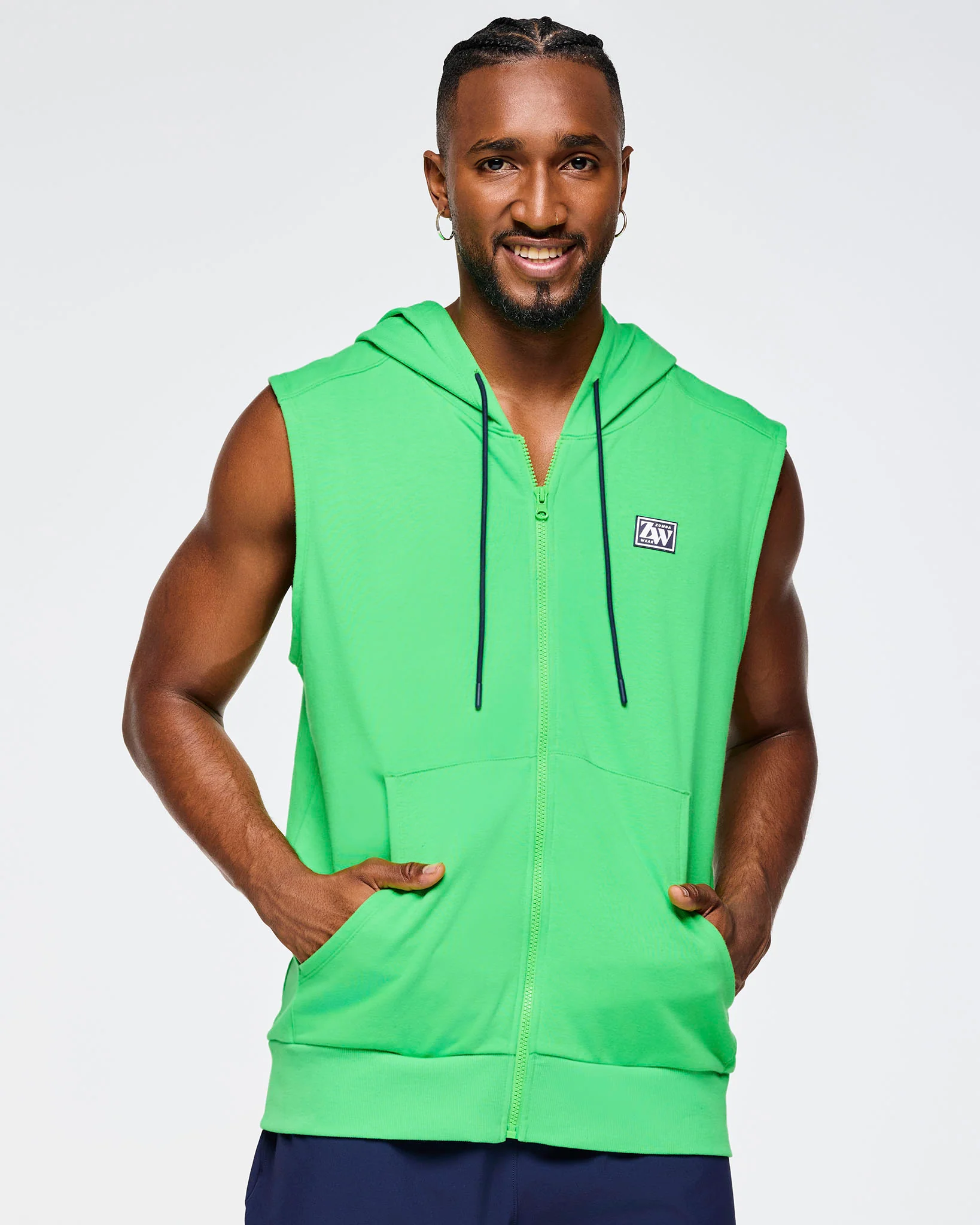Zumba Out Loud Men's Sleeveless Zip Up Hoodie - Image 4