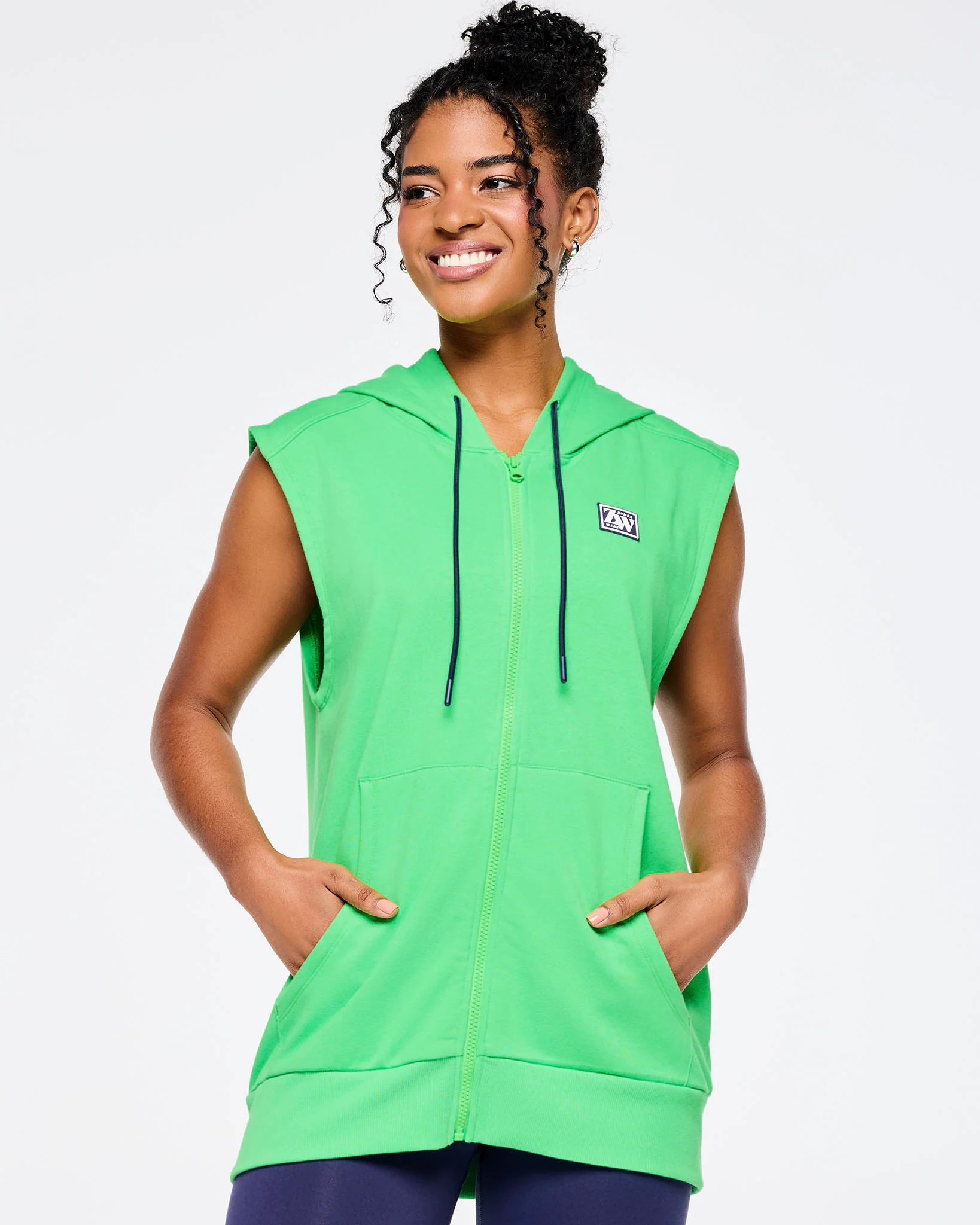 Zumba Out Loud Men's Sleeveless Zip Up Hoodie - Image 7