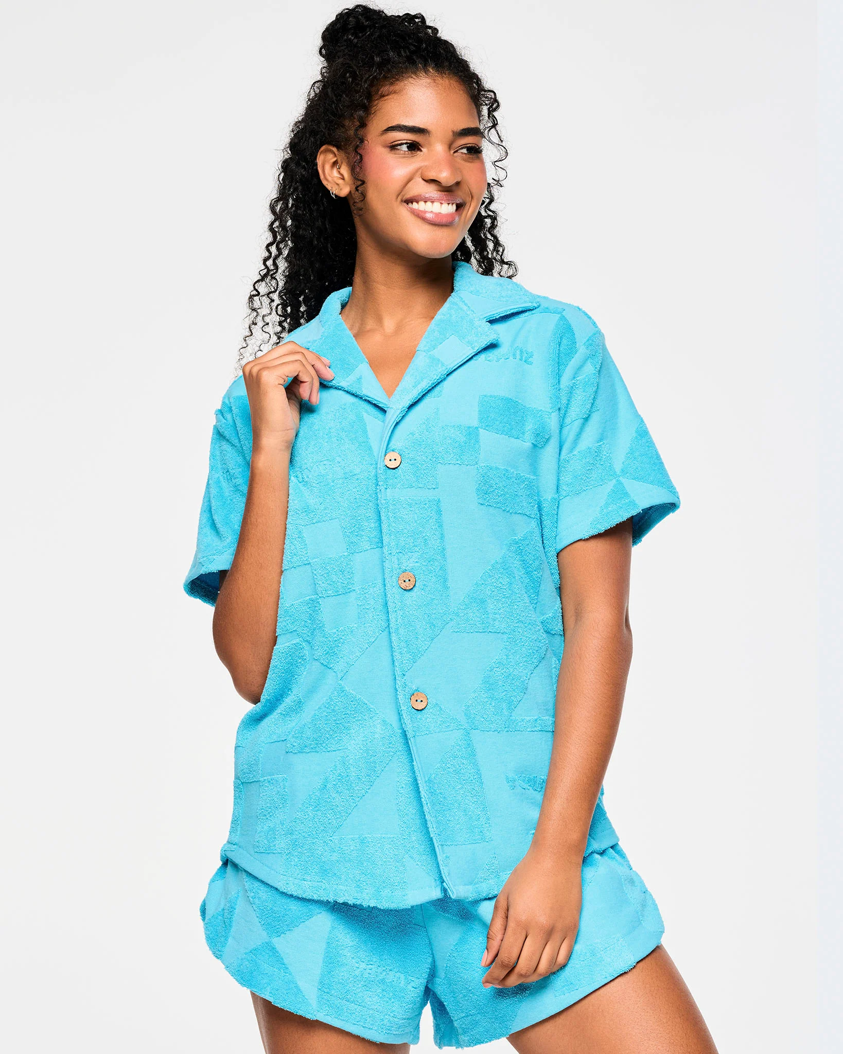 Zumba Rays Terry Button Down - Image 3