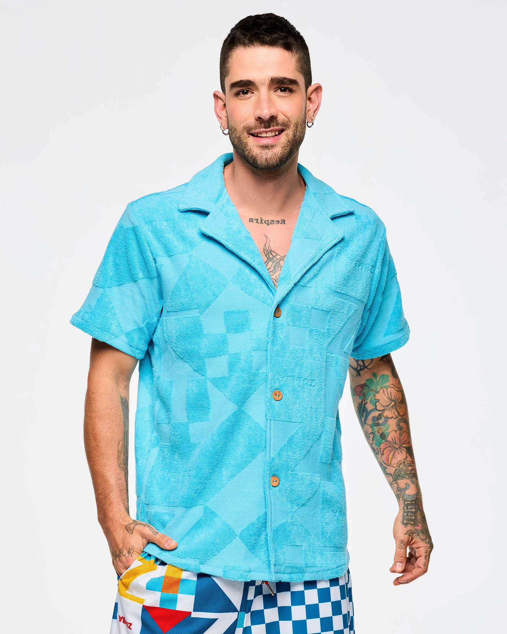 Zumba Rays Terry Button Down - Image 6